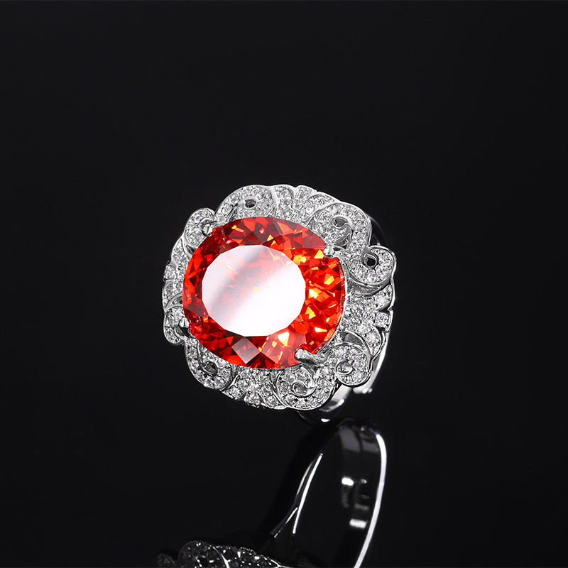 2024 nueva joyería Zhuang Shengsheng fondo de cobre chapado en oro simulación nido de pájaro corte temperamento traje maestro femenino piedra 14*16