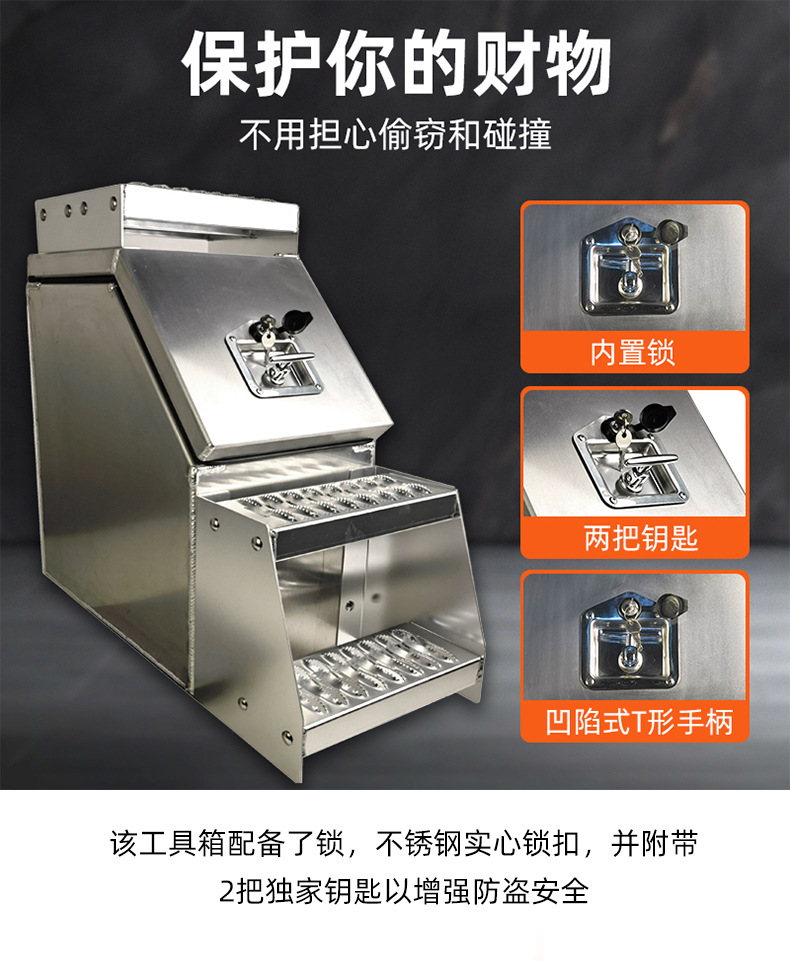 Aluminum Patterned Plate for Vehicle Trucks, Pickup Trucks, Trailers, Step Ladders, 12inch Aluminum Alloy Repair Tool Box