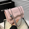 Chain, small design fashionable one-shoulder bag, phone bag, 2023, trend of season