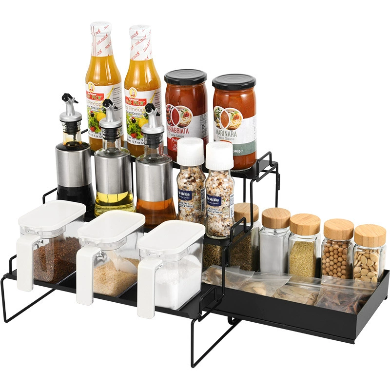 Spice Rack Shelf Rack Three-tier Countertop Foldable from Yomiego