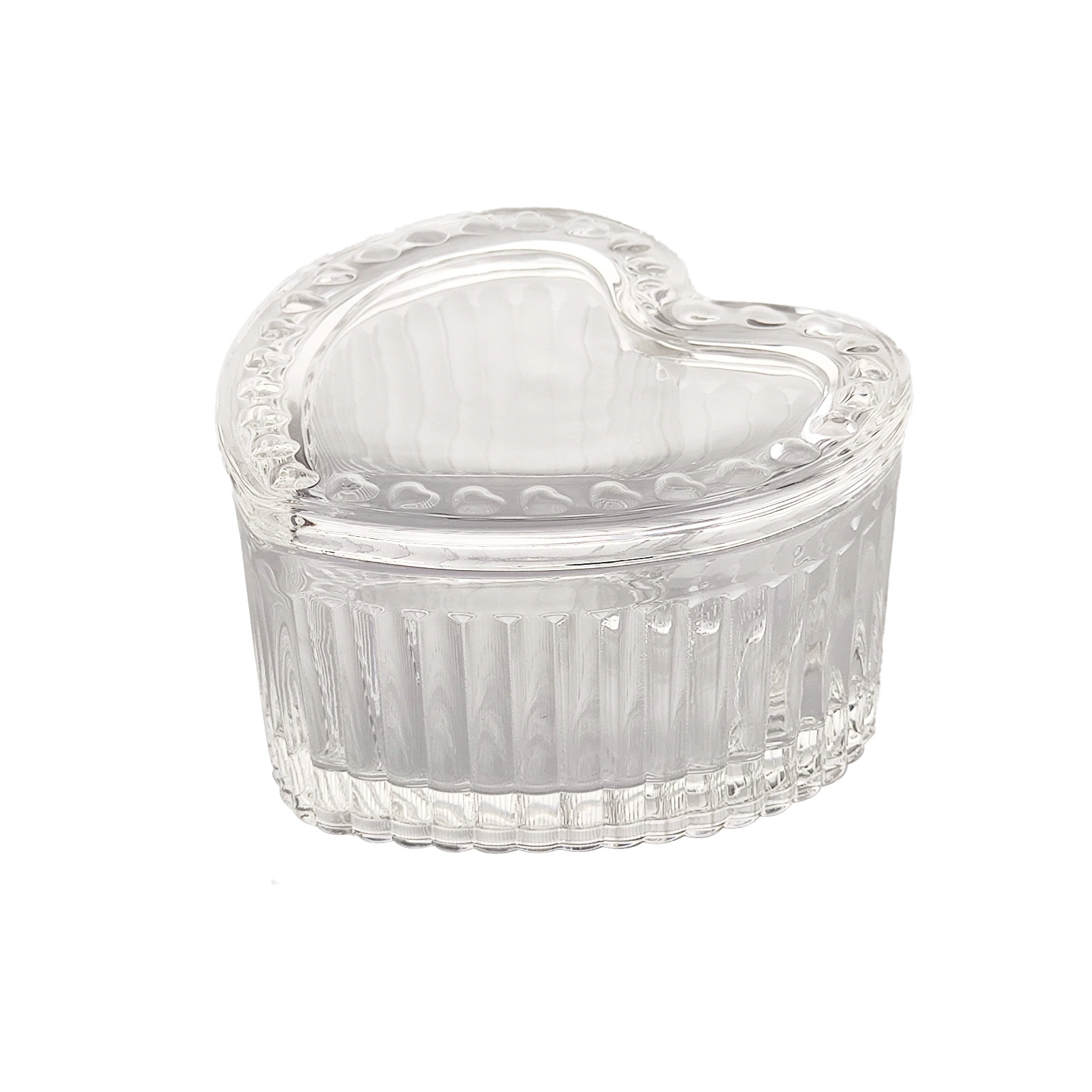 Новая стеклянная коробка с кристаллами в форме сердца, банка для десерта, банка для конфет, свадебное украшение, миска для сахара, серия