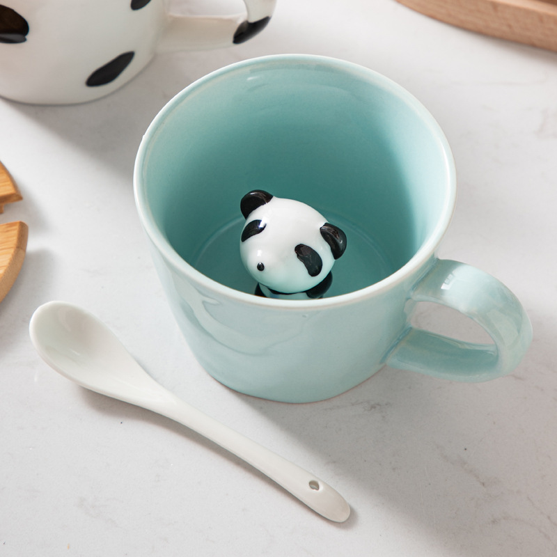 Taza de cerámica de dibujos animados taza de alta apariencia creativa ins taza de café nórdica taza de desayuno taza de agua taza de regalo