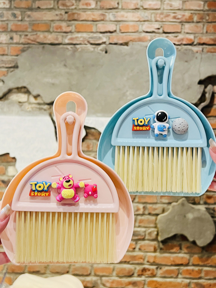 어린이 작은 빗자루 쓰레받기 세트 초등학생 데스크탑 미니 빗자루 청소 빗자루 장난감 청소 도구