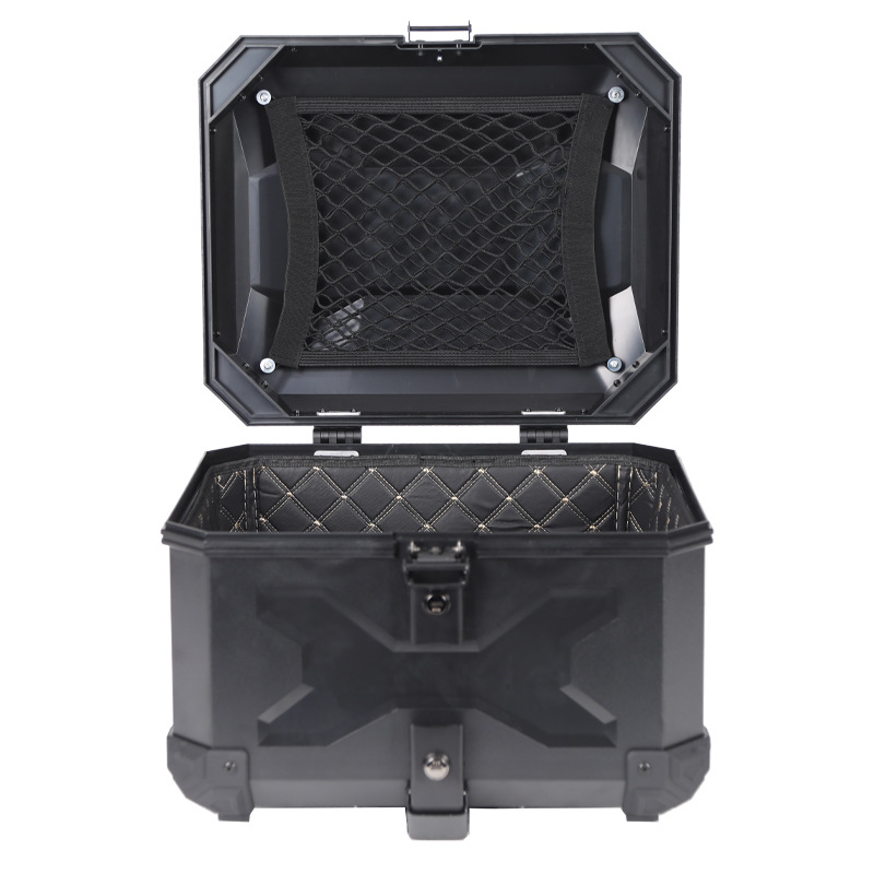 45Lx Embossed Abs Plastic Tail Box Double Lock Quick Release Motorcycle Aluminum Alloy Tail Box Tool Box Wholesale Trunk