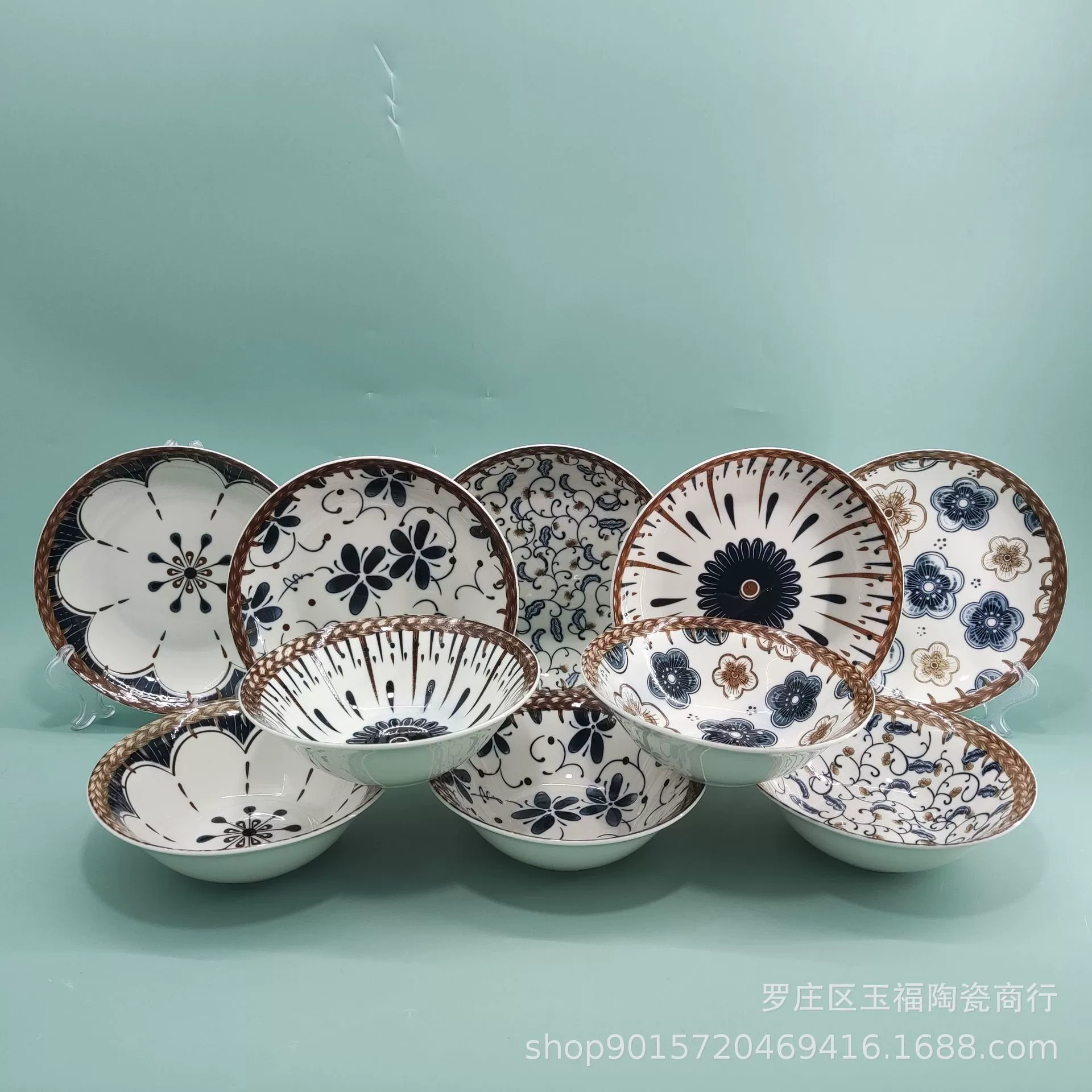 Оптовая Бытовая 7-дюймовая миска ведро миска для рисовой каши 8-дюймовая микроволновая печь годная к употреблению горячее блюдо тарелка с фруктами