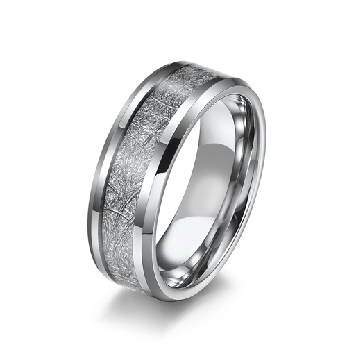 European and American cross-border temperament trendy titanium steel ring men's rime pattern epoxy stainless steel ring manufacturer wholesale