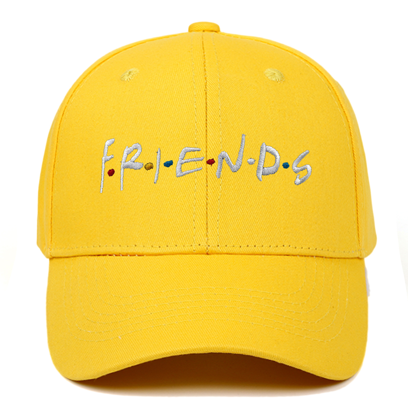 Udenlandsk brev VENNER Broderet baseballhat i bomuld Tilpasning_voghion.com