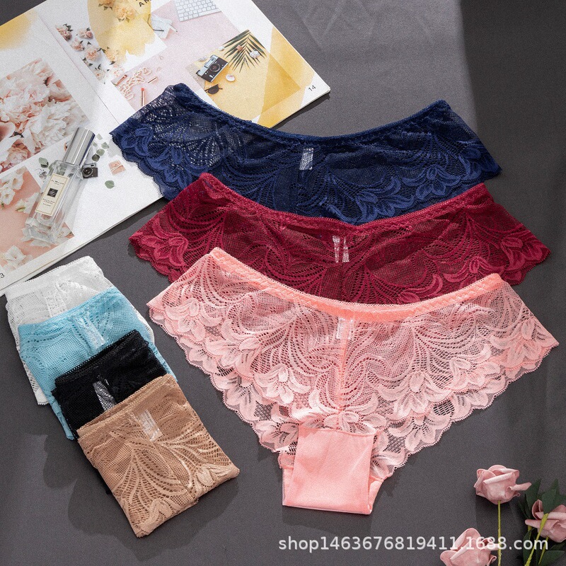Women's underwear seamless breathable sexy mesh lace fashion fun thong cotton file for foreign trade