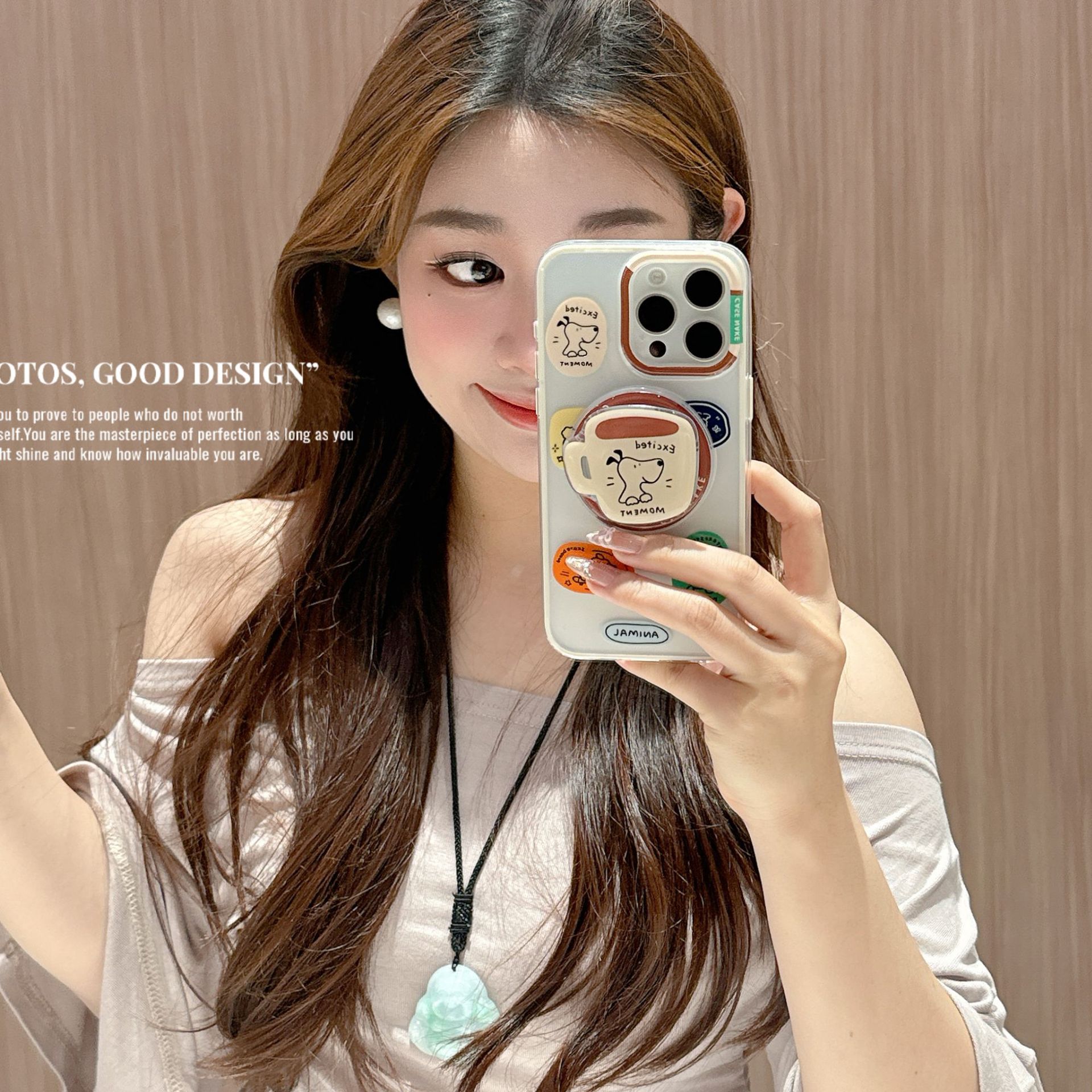 Ins etiqueta de color de nicho cachorro gato para Apple 16ProMax pareja 15Pro funda para teléfono móvil 14/13