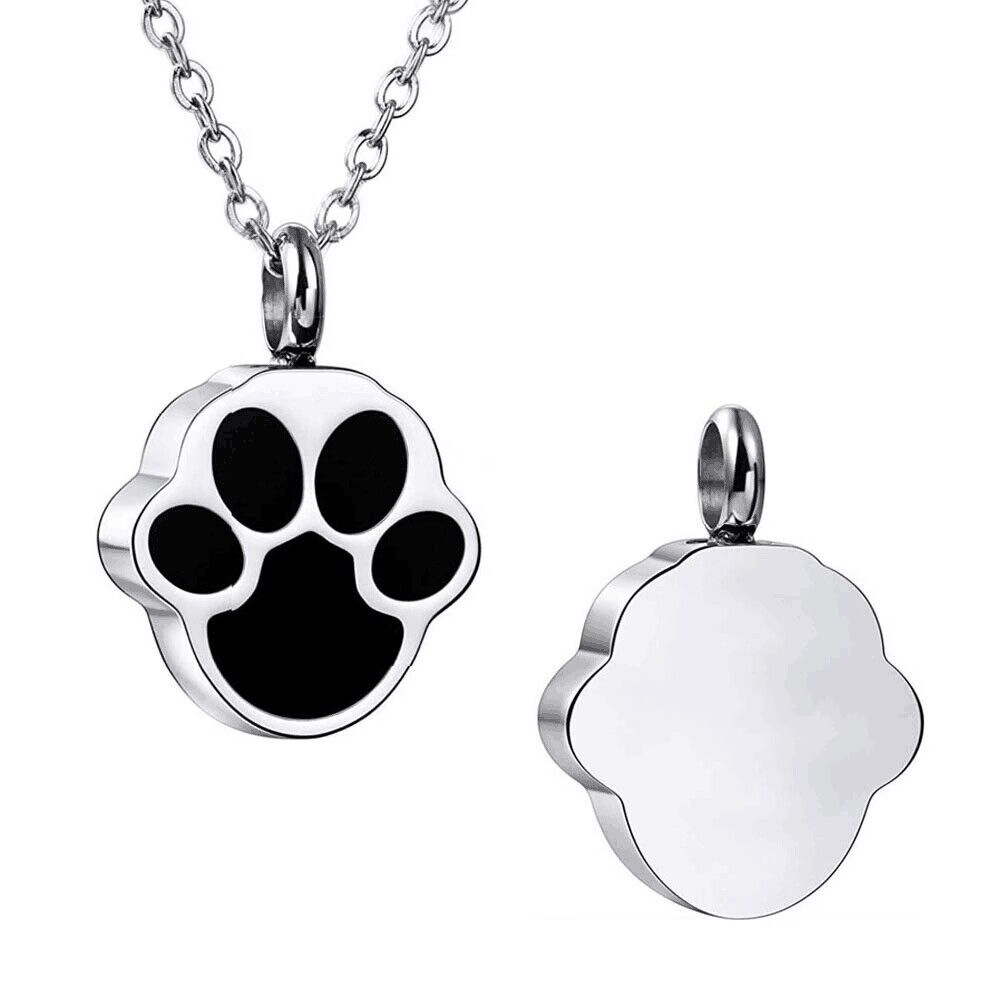 Collier pendentif empreinte de patte de chat pour cendres médaille_voghion.com