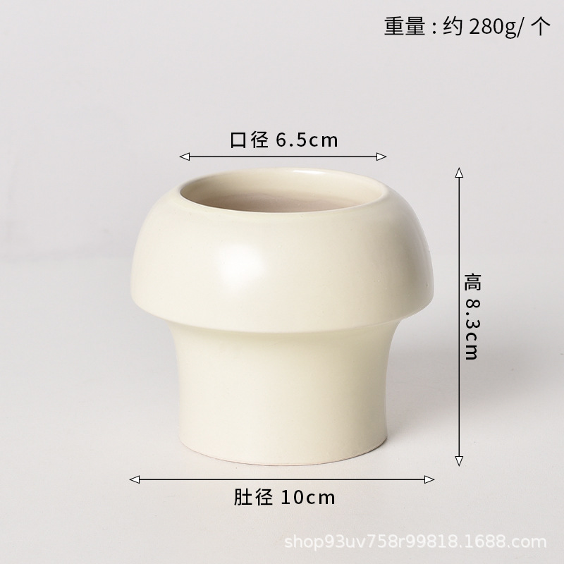 Pot de cerámica crema INS lujo ligero de alto nivel sensación de plantación de orquídeas mariposa simple orquídeas plantación de pot de porcelana blanca Dehua