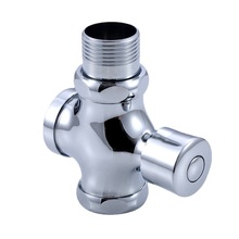 手按式黄铜主体冲水阀 厕所四通延时阀 自闭式小便池蹲便器冲洗阀