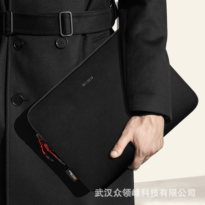 Ultra-thin liner bag thickened velvet lining all-round protection 1000D nylon side bone YKK waterproof zipper wiwu