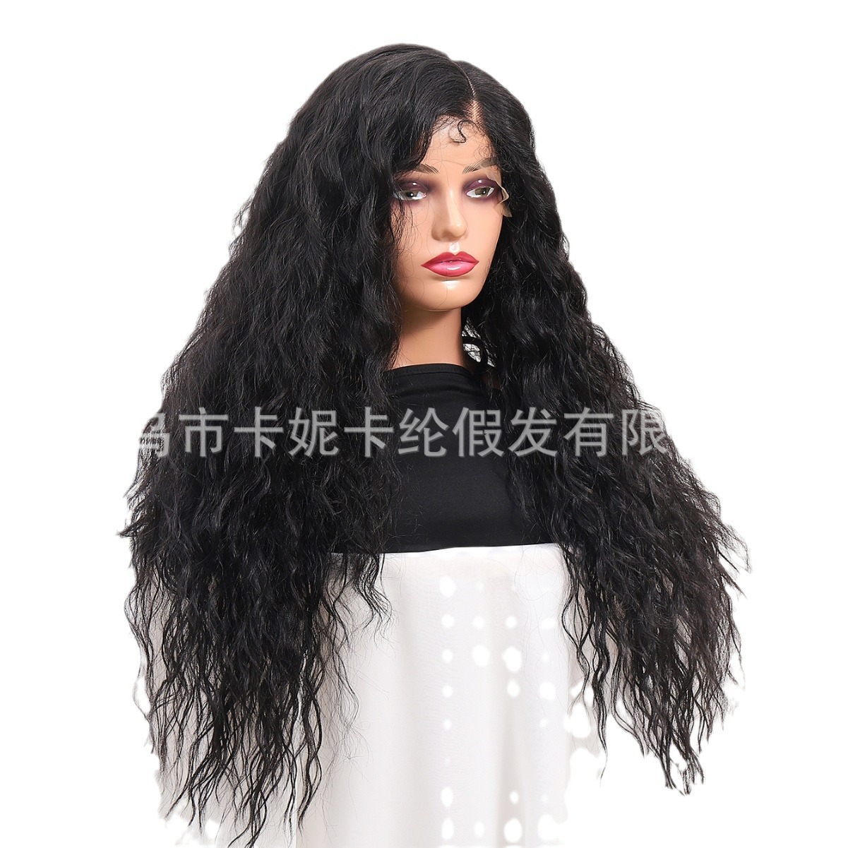 NEWLOOK nuevo estilo europeo y americano de ondas negras transfronterizas pelucas de cabello real de encaje.