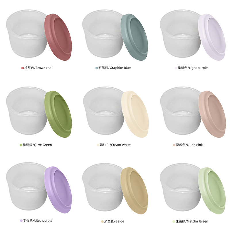 Transfronterizos para bebés suplementarios caja mini dividida de silicona caja de alimentos suplementarios cocinada tazón de alimentos suplementarios congelada caja de alimentos suplementarios sellado