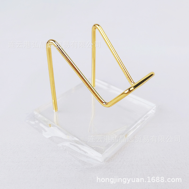 Acrílico transparente mineral etiqueta rack cristal crudo piedra mineral espécimen estante caballete soporte base creativa