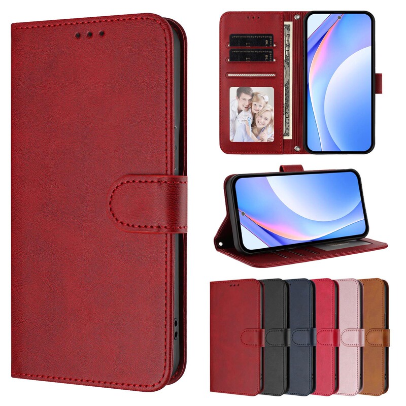 Suitable for Tcl 60 Se Nxtpaper Calf Pattern Anti-Theft Brushed Leather Case 60Se Flip Card Holder Protective Cover