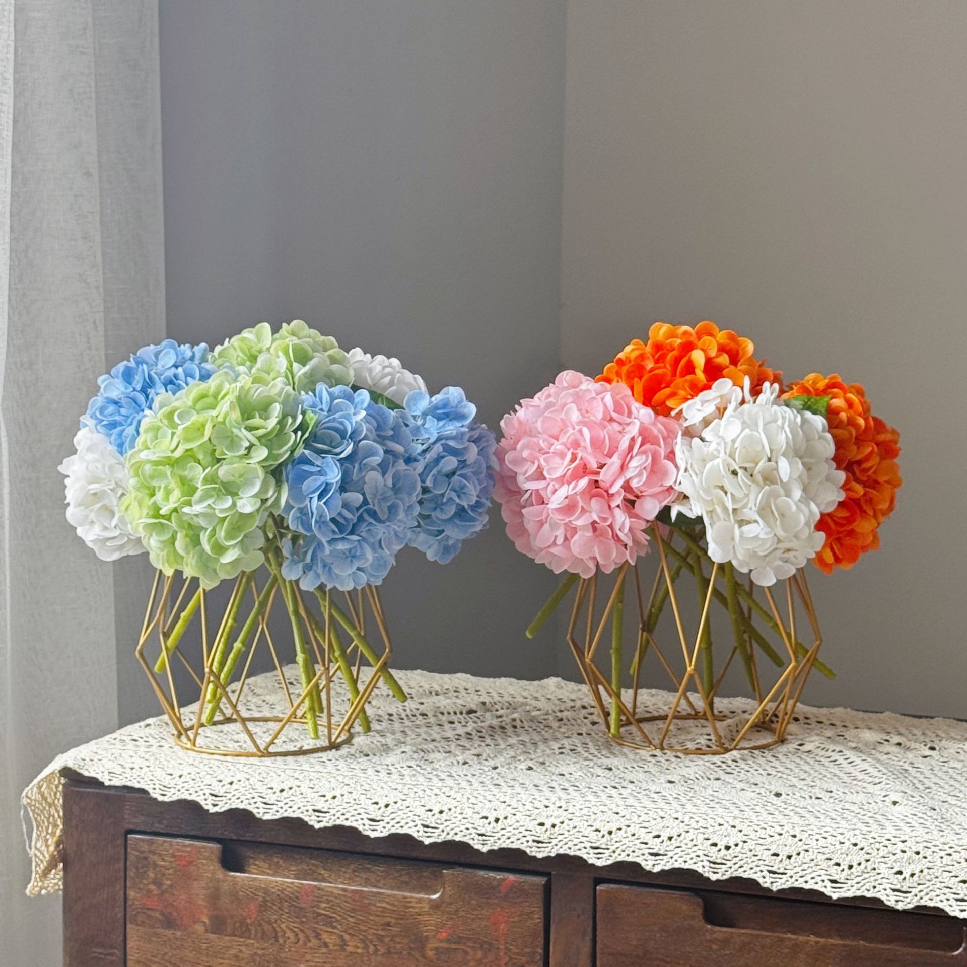 촉감 보습 작은 수국 품질 제품 소스 공장 도매 파티 홈 크리스마스 장식