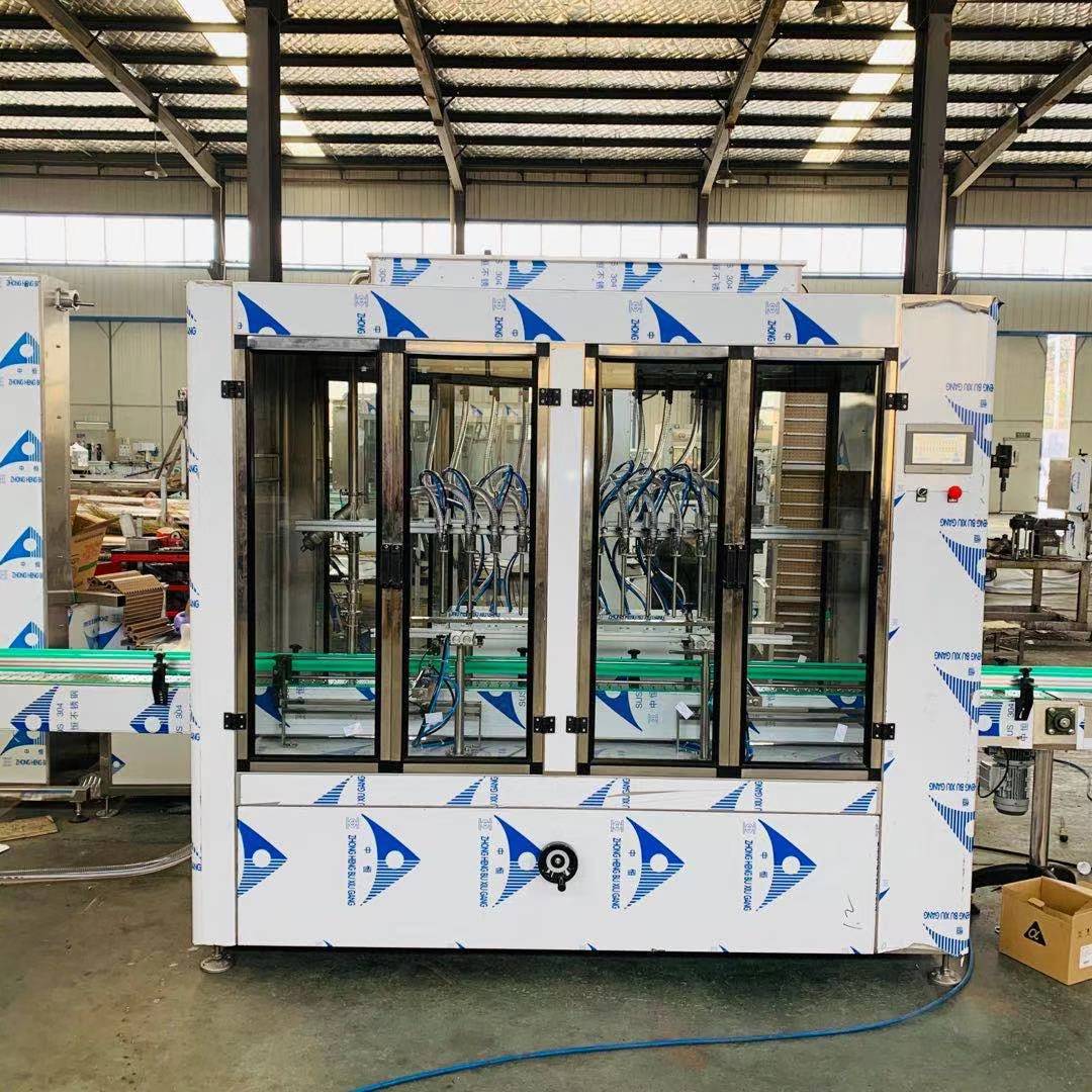 全自动6头12头自流式定量灌装机 农药液体肥料液体化肥灌装线