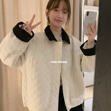 IMISS冬上新大爆款～加厚撞色领宽松保暖棉服H80811