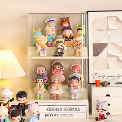 ブラインドボックス収納展示棚アクリル透明防塵レゴ手作り置物展示棚バブルマット展示箱