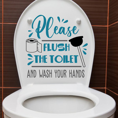Flush The ToilftトイレPVCトイレットウォールステッカーN1745クロスボーダートイレットトイレットトイレットステッカー