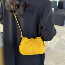 复古磨砂质感手拎小包包女式2025新款单肩包高级感休闲超火斜挎包