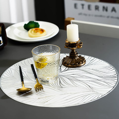 New Exuberant Leafy Western-style Dinner Plate Round Cup Mat Pot Mat Bowl Mat Home Table Heat Insulating Mat Cross-border Supply Wholesale