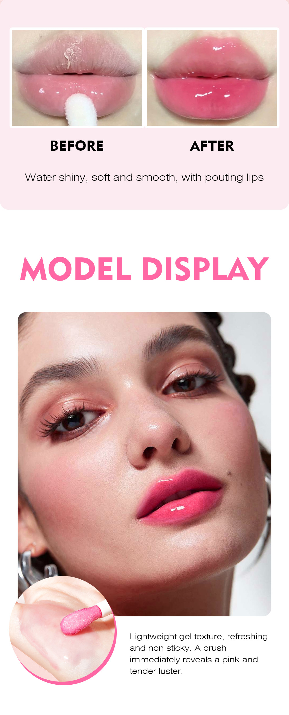 Gloss à lèvres hydratant et huile à lèvres teintée pour éclat_voghion.com