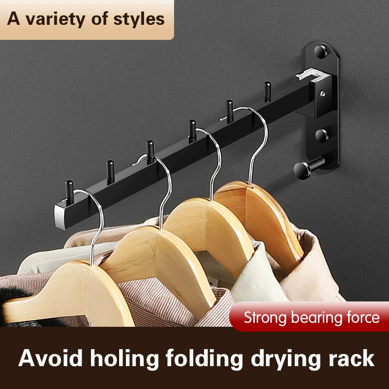 Нержавеющая сталь черный вешалка для одежды крючок настенный складной шкаф для ванной комнаты перфорированная окно балконная полка