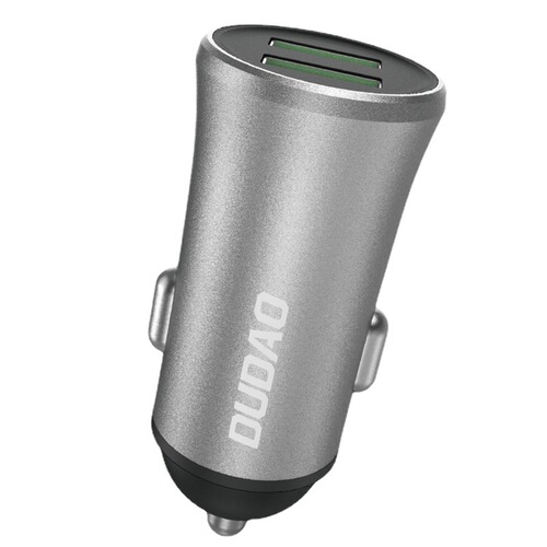 Unique R6s car charger 3.4A mobile phone fast charging dual port USB car cigarette lighter converter metal car charging head