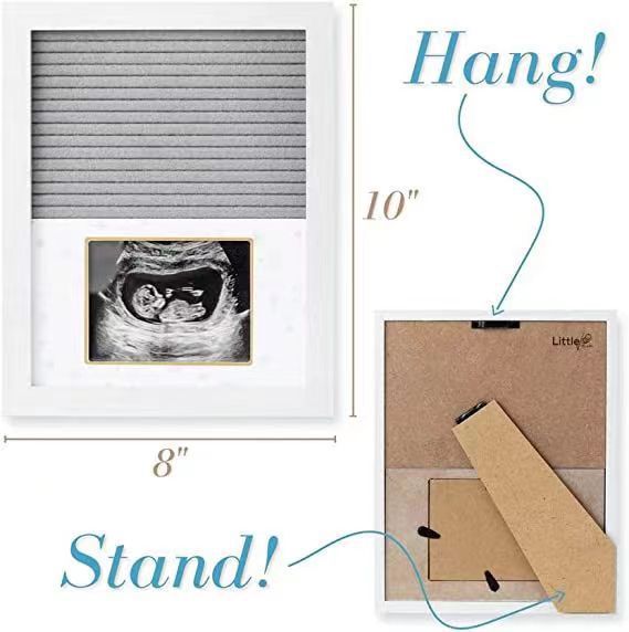 Fábrica al por mayor de madera creativa Marco de Fotos decoración del dormitorio marco de fotos Baby B-lista de ultrasonido foto de recuerdo