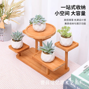 Wooden storage system, stand for home use, flowerpot, minifigure for living room, (Physicals)