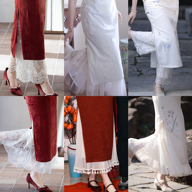 "All-match Petticoat Collection" Cheongsam Petticoat Inner Petticoat Spring and Summer Inner Petticoat Stacked Wear Anti-slip Pleated Skirt Female