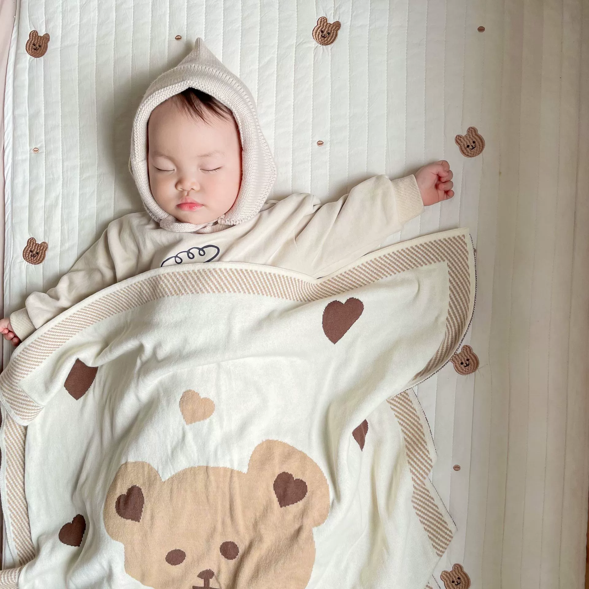 Зимнее вязаное одеяло для новорожденного, детское гигиеническое изделие для сна, (Physicals)