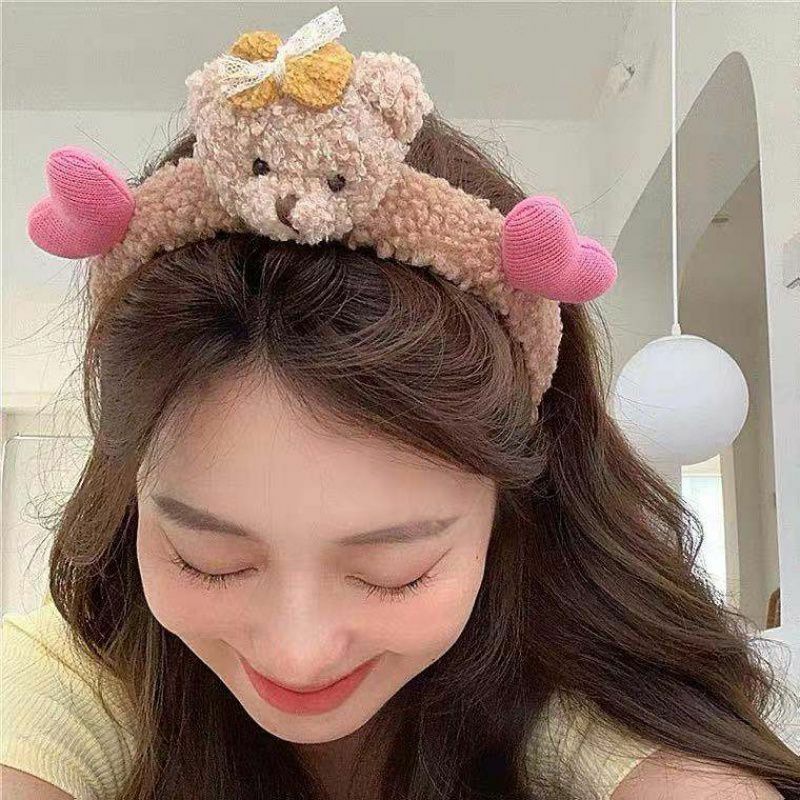 bear heart headband