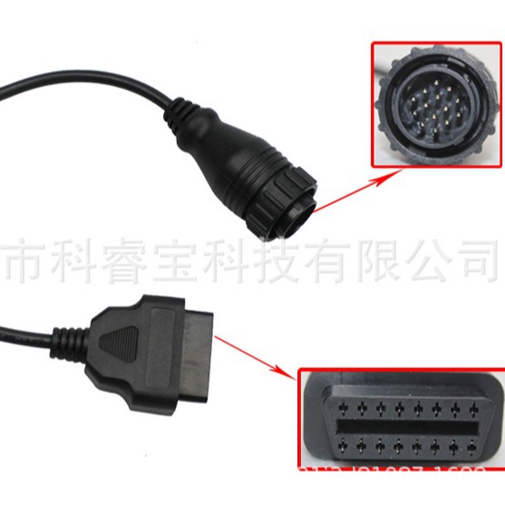 BENZ SPRINTER 14PIN to 16PIN OBD2 cable奔驰14针连接线
