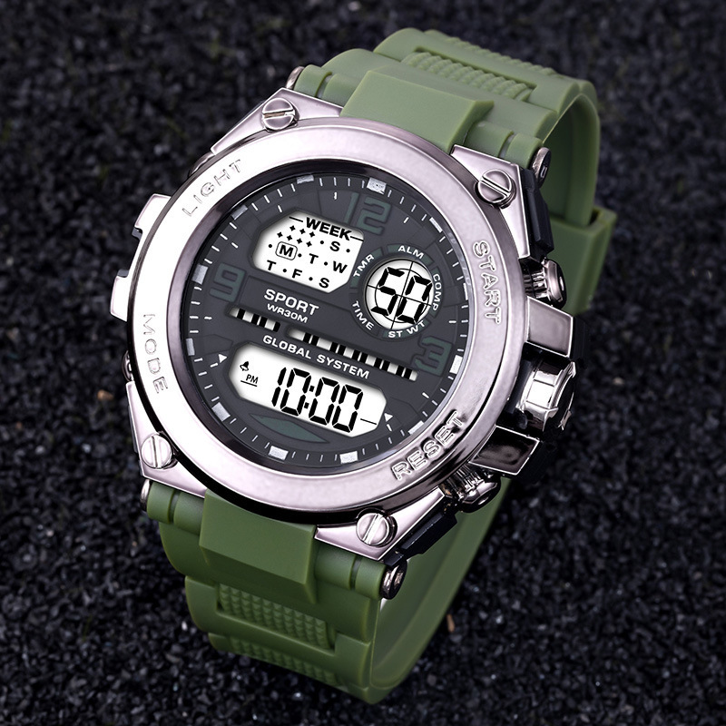 Nuevo reloj electrónico de los hombres personalizados de moda deportes al aire libre impermeable reloj luminoso multifuncional para hombres y mujeres reloj de Estudiante