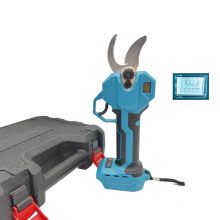 跨境30mm无刷锂电修枝剪电动剪刀果树修枝剪充电式园林粗枝剪电显