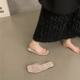 Fairy Elegant French Style Slippers Women's Shoes Outer Wear 2025 New Summer Flat silver Sandals Cool