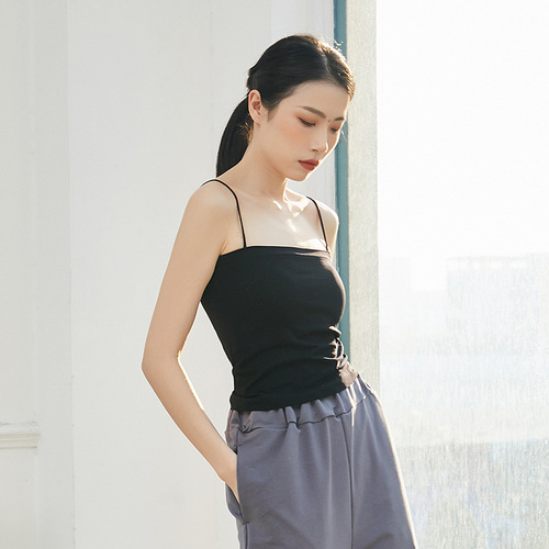Dance clothing vest female ballet modern ethnic classical dance practice clothing top suspender body suit with chest pad