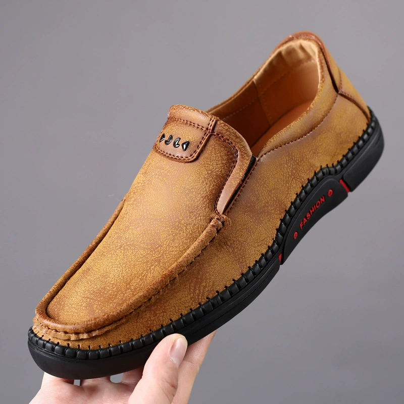 Мужская обувь, Мокасины, повседневная обувь ручной работы, Весенняя матовая кожаная обувь на плоской подошве с низкой стопой, обувь для вождения