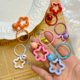 Korean Version of Hyuna Fresh Colorful Small Flower Star Bell Keychain DIY Accessories Candy Color Pendant Ins Style for Women
