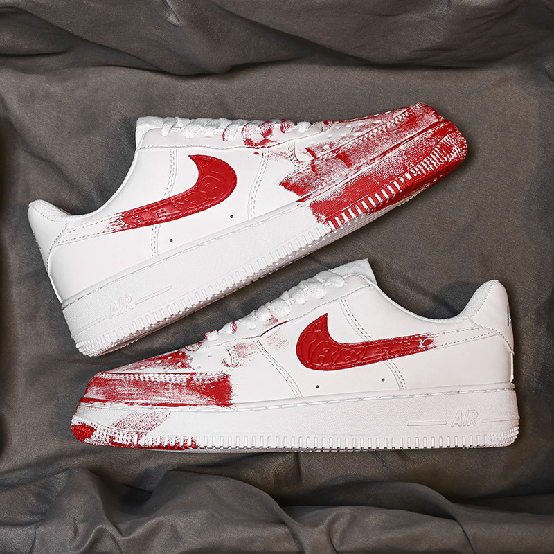 Nike Official Putian Air Force 1 Crime Scene Autum Sneakers Men's Low-Cut Af1 Putian Versatile Women's Delivery