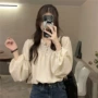 秋季法式木耳边长袖衬衫
