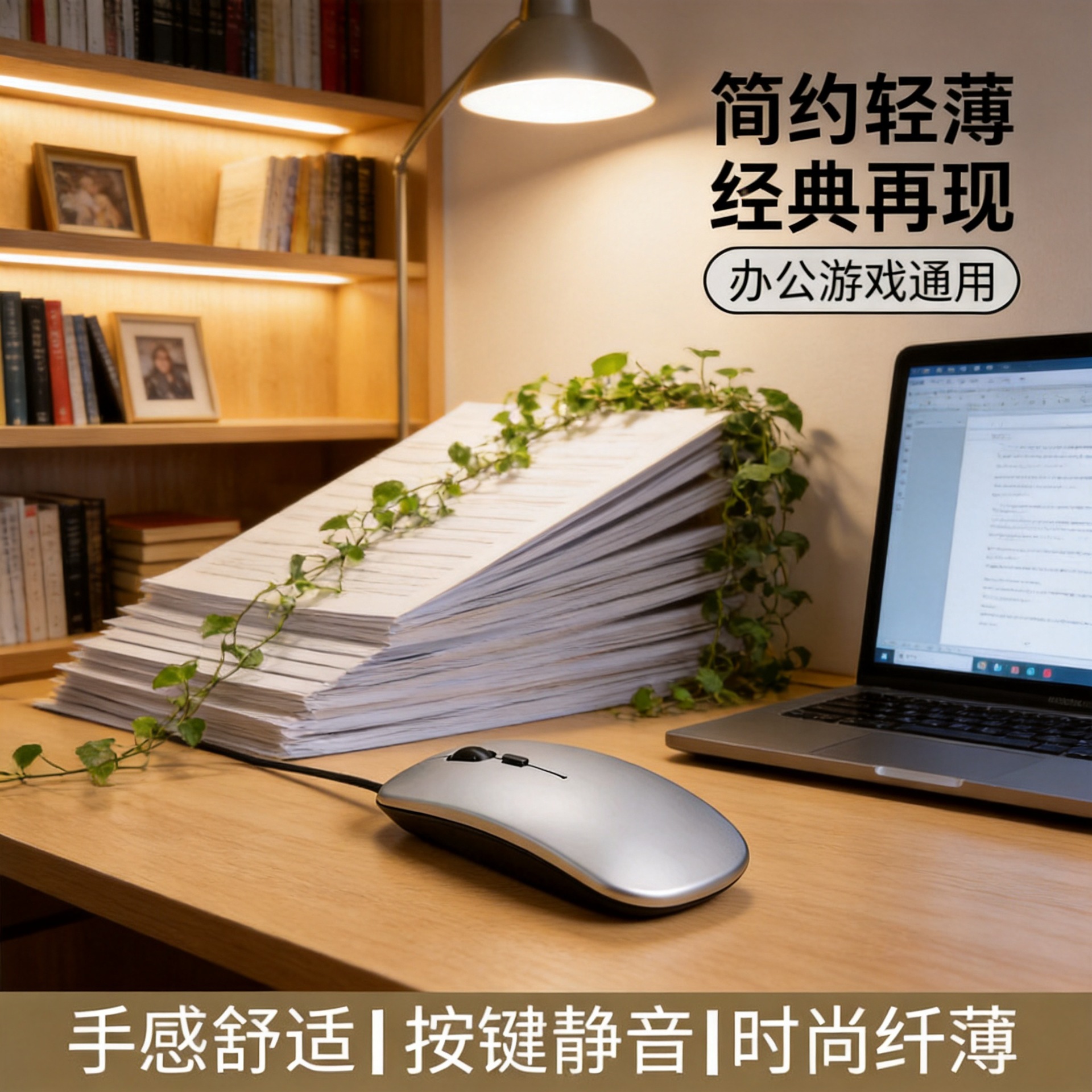 森朗尼S02有线鼠标1.5米线高颜值彩色静音办公鼠标轻巧便携鼠标