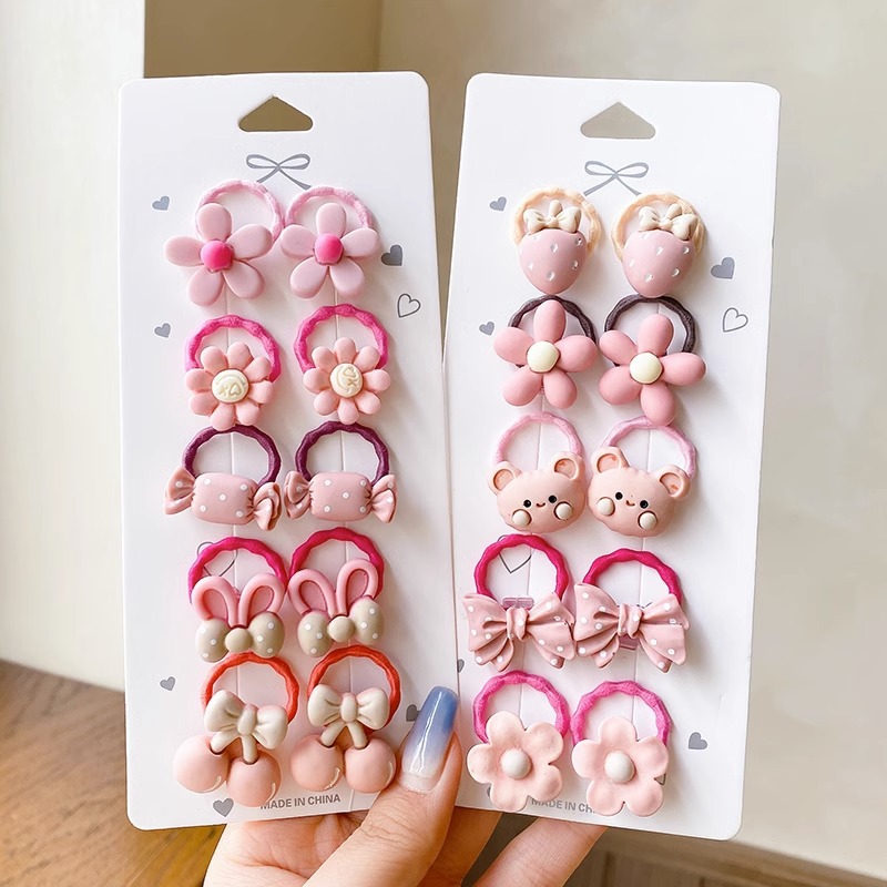 Los niños de dibujos animados oso banda de goma banda de pelo no duele el Pelo elástico bebé lazo banda de pelo de tamaño pequeño cuerda de pelo femenino