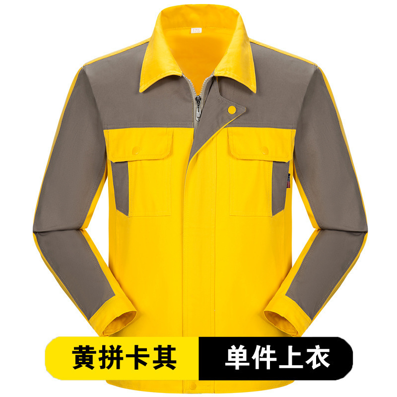 純綿溶接作業服、秋冬用防汚スーツ、メンズ長袖耐摩耗性、耐熱性作業服、難燃性自動車修理労働保護服|undefined