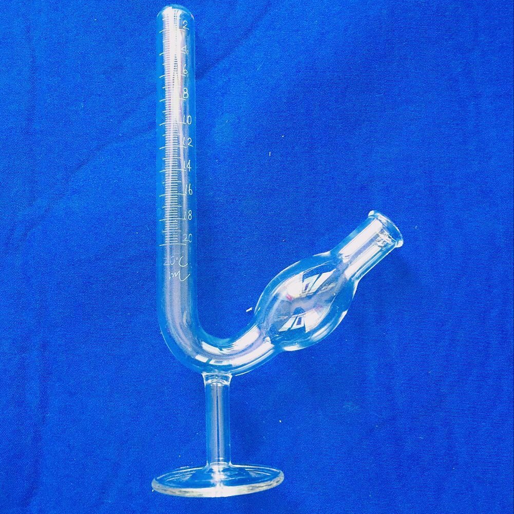 实验室教学玻璃仪器座式发酵管带刻度座式鸟杯带底座现货批发厂家