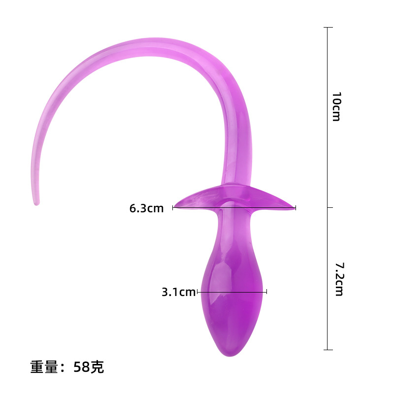 Fox-Themed Wearable Anal Tail Plug, TPE Dog Tail Costume Accessory for Adults — detail image 1